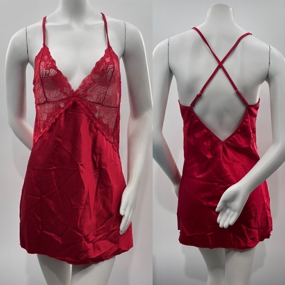 3For$20 Avidlove Red Lace Sleepwear size large